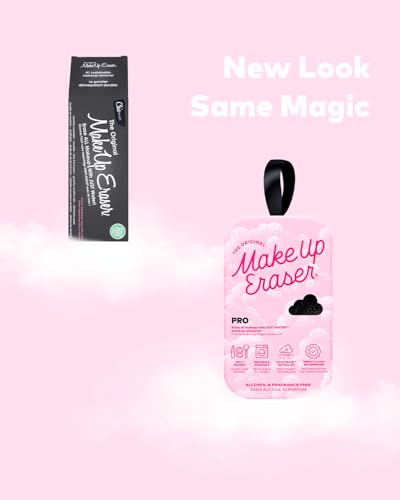 The Original MakeUp Eraser, 7-Day Set, Erase All Makeup With Just Water, Including Waterproof Mascara, Eyeliner, Foundation, Lipstick, Sunscreen, and More! Chic Black, 7ct.