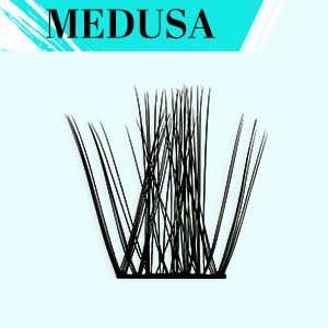 Lash Extension Kit,DIY Eyelash Clusters Kit 168Pcs with Lash Bond and Seal Glue Waterproof,Eyelashes Remover for Lash Cluster Extensions Kit for Beginner,Lashes Applicator Tool(Medusa,D-Mix8-16mm Kit)