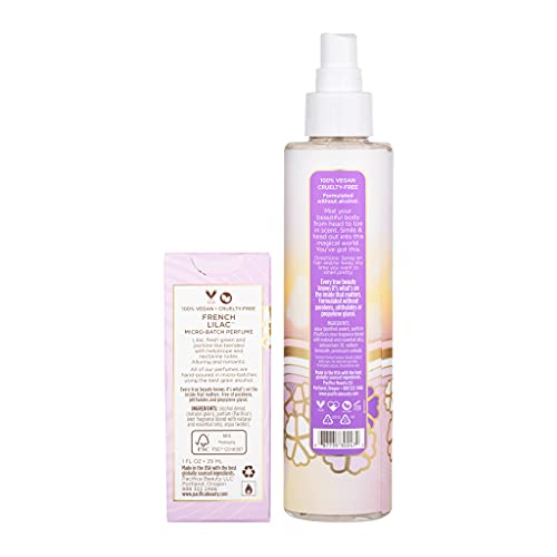 Pacifica French Lilac Perfume & Hair Mist and Body Spray Set – Fresh Spring Lilac Fragrance Duo with Magnolia, Ylang Ylang & Heliotrope Notes Vegan, Alcohol-Free Clean Beauty Fragrance for Her