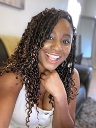 8 Packs Goddess Faux Locs Crochet Hair for Black Women, Long Goddess Locs Crochet Hair, Boho Style Locs, River Hair with Curly Ends (22Inch, T30#, 8Packs)