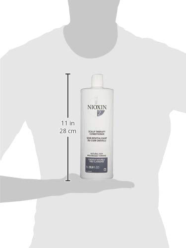 Nioxin Scalp + Hair Thickening System 2 Conditioner| For Natural or Untreated Hair with Progressed Thinning| With Niacinamide and Biotin | 33.8 Fl oz.