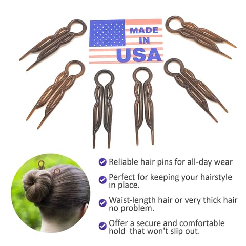Good Hair Days Hair Pins - 2 1/2" Plastic, U-shaped Magic Grip Hairpins, Strong Durable Pins For Fine, Thick & Long Hair, Styling Accessories - Tortoise Shell, Set of 10