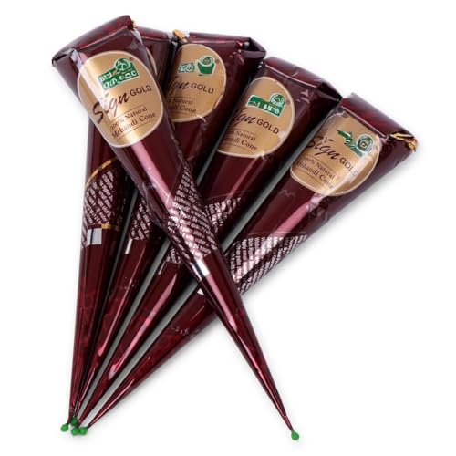 Natural Henna Paste Cones for Hair β 100% Pure & Ready to Use | No Ammonia or Chemicals | Pack of 3 β Dark-Brown, 30g Each Cone