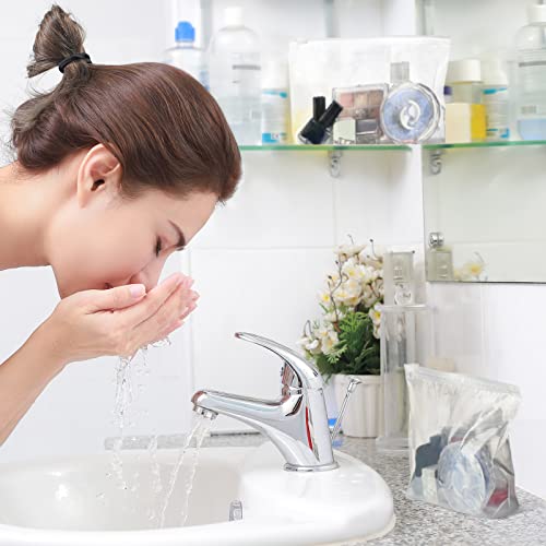 Bokon 100 Pcs Small Toiletry Bags Bulk, 5.12 x 8.11 Inches Clear Makeup Bags with Zipper Travel Pouches Cosmetic Storage Pouches for Women Waterproof Transparent PE Organizer for Travel Vacation