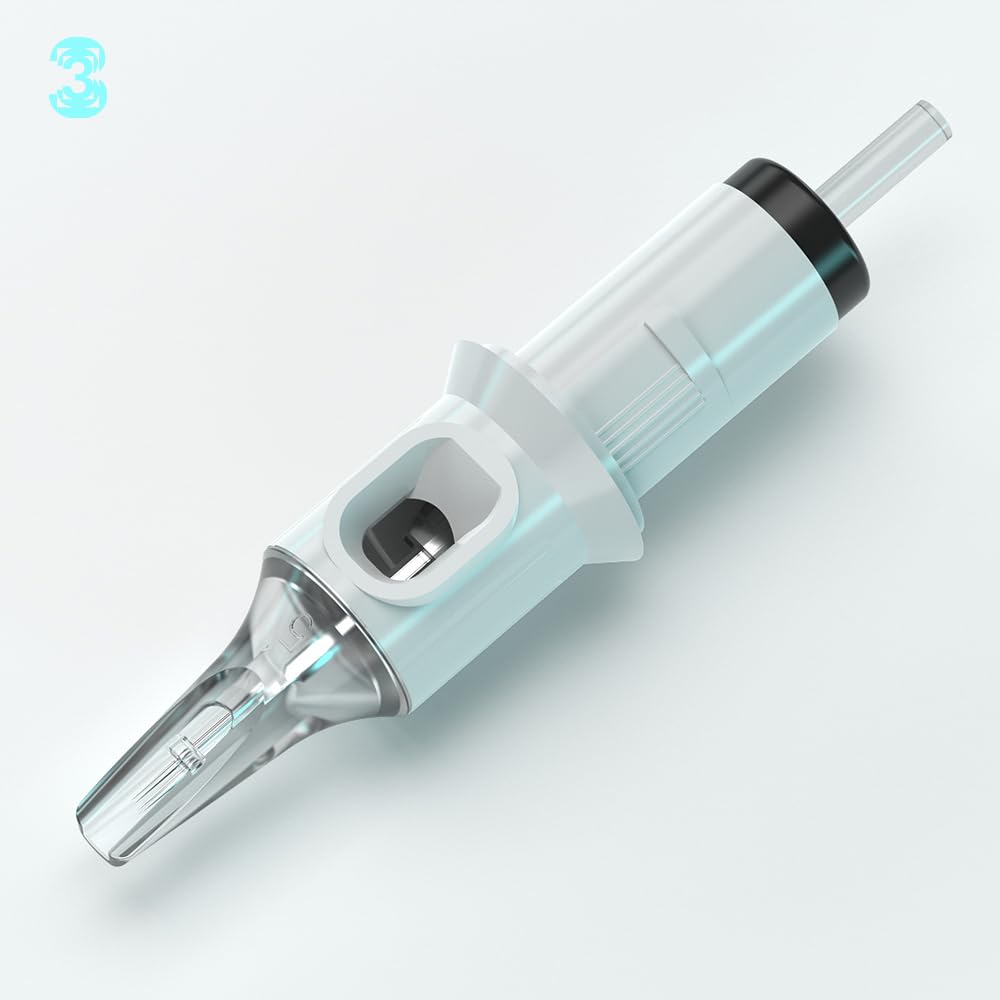 Tattoo Needles Cartridge 50Pcs Assorted Sizes 0.35mm RL+RM (1203RL 1205RL 1207RL 1209RM 1215RM) Round Liner/Round Magnum EN5S-50KIT-X