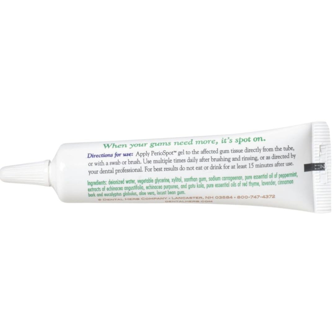 Dental Herb Company - PerioSpot Mouth Sore and Gum Care Gel - Soothes and relieves discomfort from Canker sores and Gum Irritation (.5 oz.)