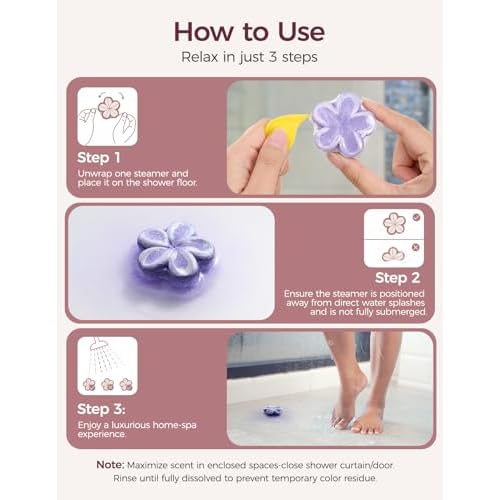 Momcozy Shower Steamers 14 Pack-7 Unique Shapes & Floral Scents, Long Lasting Fragrance, Gentle Formula, Perfect Travel & Gift Idea for Home Spa Relaxation