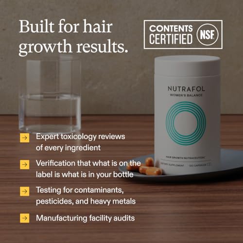 Nutrafol Women's Balance Hair Growth Supplements, Ages 45 and Up, Clinically Proven for Visibly Thicker Hair and Scalp Coverage in 3-6 Months, Dermatologist Recommended - 1 Month Supply Refill Pouch