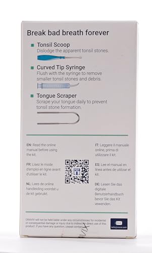 ORAVIX Tonsil Stone Remover - Tonsil Stone Removal Kit - Tonsillolith Remover Tool - Tonsil Cleaner - Fight Bad Breath - Tonsil Stone Removal Tool - Oral Irrigator - Tongue Scraper - 7 Pieces