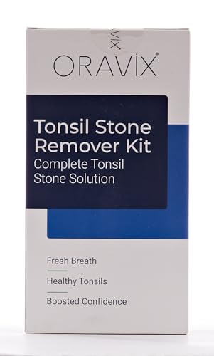 ORAVIX Tonsil Stone Remover - Tonsil Stone Removal Kit - Tonsillolith Remover Tool - Tonsil Cleaner - Fight Bad Breath - Tonsil Stone Removal Tool - Oral Irrigator - Tongue Scraper - 7 Pieces