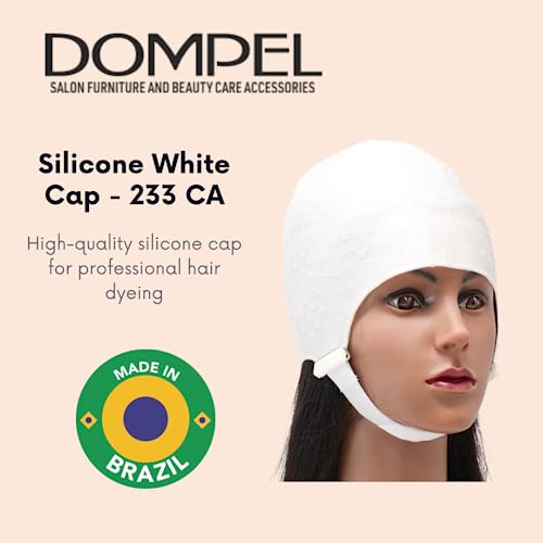 Dompel Silicone Highlight Hair Cap | Reusable Professional Silicone Cap with Needle | Special for Hair Dyeing | Model 233 CA
