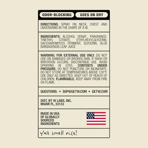 W By Jake Paul Body Spray for Men, Odor Blocking, Body Deodorant, Long Lasting Protection, Original, 3.4 fl oz (Pack of 3)