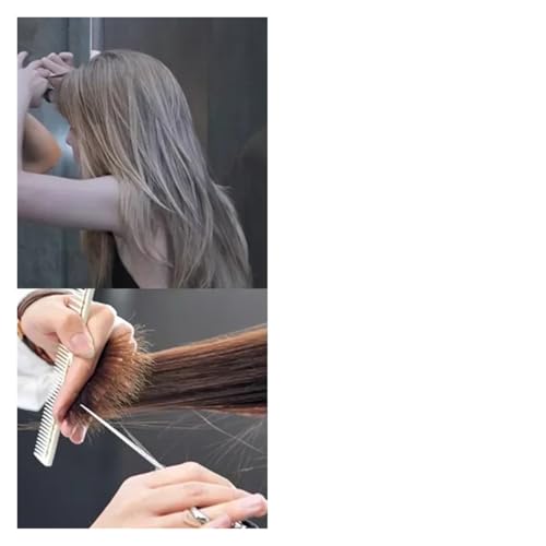 EOFNWKER Hairdressing 4 Colors Optional 6.0"/5.5" Daomo Hair Cutting Scissors get a Haircut(Gray-B,6in)