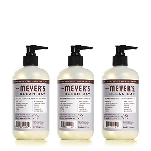 MRS. MEYER'S CLEAN DAY Hand Soap, Made with Essential Oils, Biodegradable Formula, Lavender, 12.5 fl. oz - Pack of 3