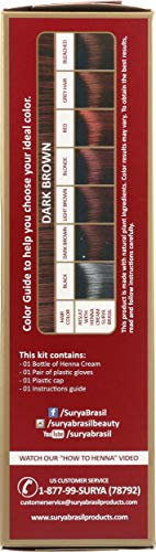 Surya Brasil Products Henna Cream, Dark Brown, 2.37 Fluid Ounce