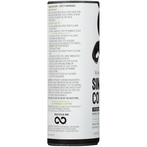Schwarzkopf Simply Color Hair Color 1.0 Jet Black, 1 Application - Permanent Hair Dye for Healthy Looking Hair without Ammonia or Silicone, Dermatologist Tested, No PPD & PTD