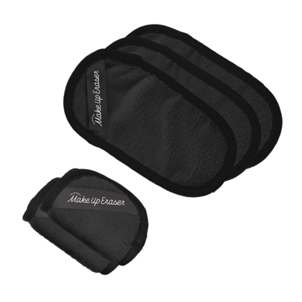 The Original MakeUp Eraser Mini PRO 5-pack, Erase All Makeup With Just Water, Including Waterproof Mascara, Eyeliner, Foundation, Lipstick, Sunscreen and More! Chic Black, 5ct.