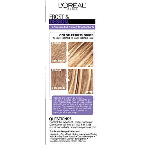 L'Oreal Paris Frost and Design Cap Hair Highlights For Long Hair, H85 Champagne, 1 kit