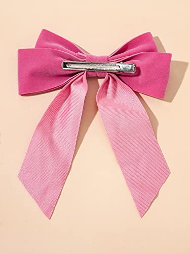 Hair Bows for Women - Big Bowknot Barrettes with Metal Clips and Long Tail Design,Cute Claw Clips for Thick Medium Thin Hair.