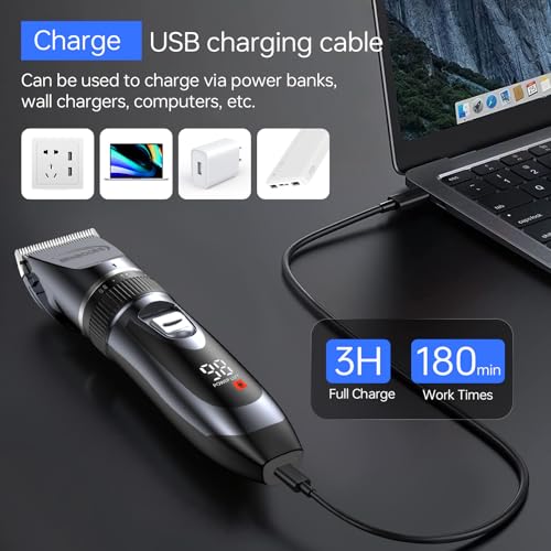 Men's Hair Clippers & Beard Trimmer Grooming Kit£¬All-in-one Professional Hair Cutting kit,Cordless Rechargeable Hair Clipper for Men with LED Display for Men's Barbers Hair Trimmer and Body Care