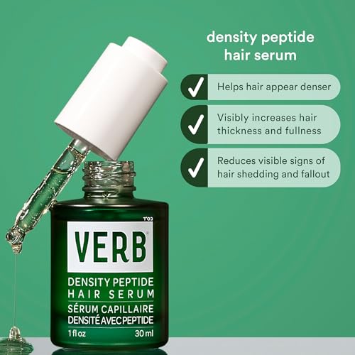 VERB Density Peptide Serum, 1 fl oz - Visibly Thicken + Reduce Signs of Shedding- No Parabens or Harmful Sulfates