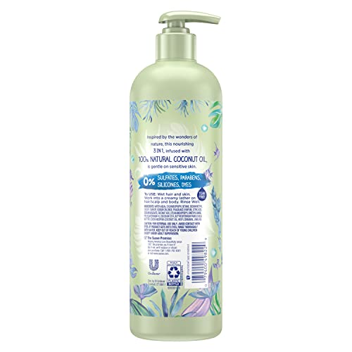 Suave Kids Naturals 3in1 Shampoo Conditioner Body Wash Kids 3 in 1 with Coconut Oil Dermatologist-Tested and Tear-free Shampoo Conditioner Bodywash 16.5 oz
