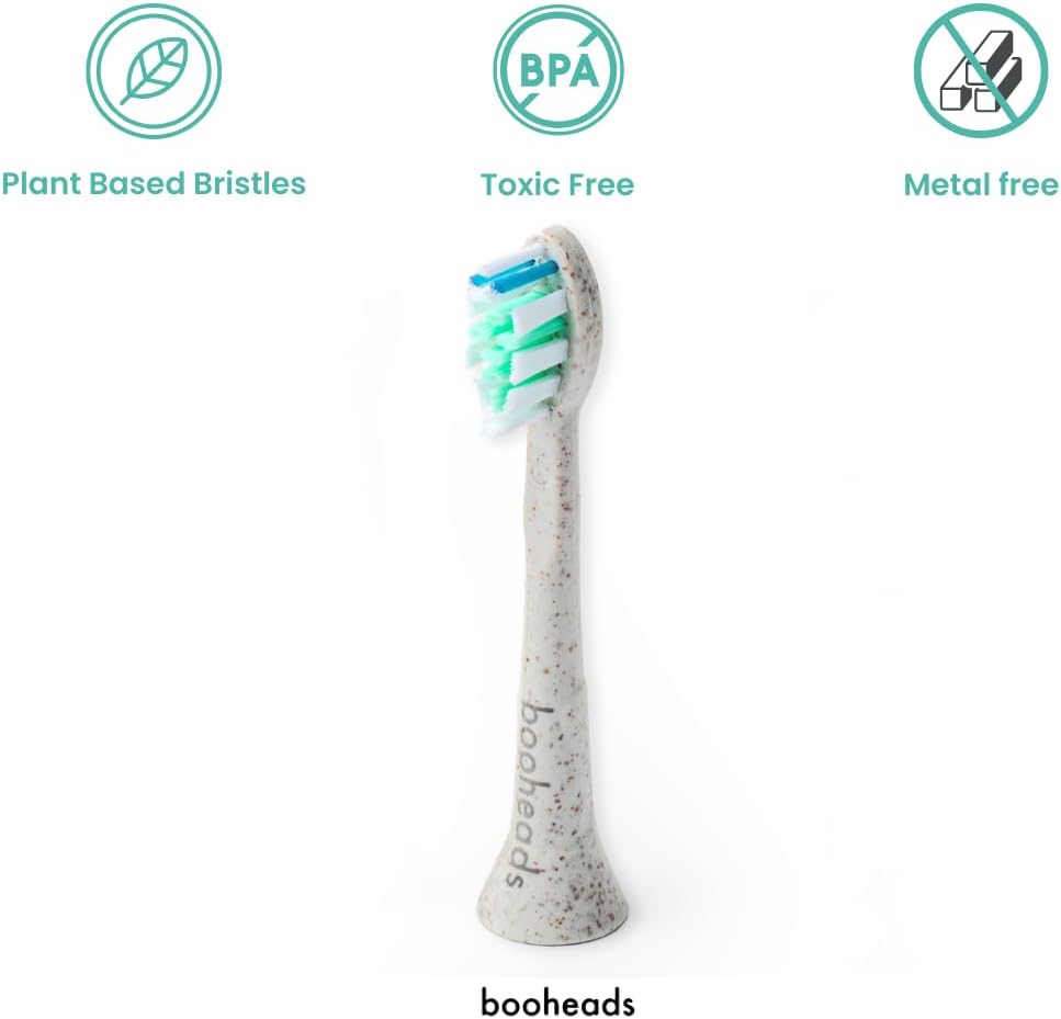 Plant-Based Electric Toothbrush Heads for Sonicare - BPA-Free, Eco-Friendly 4PK