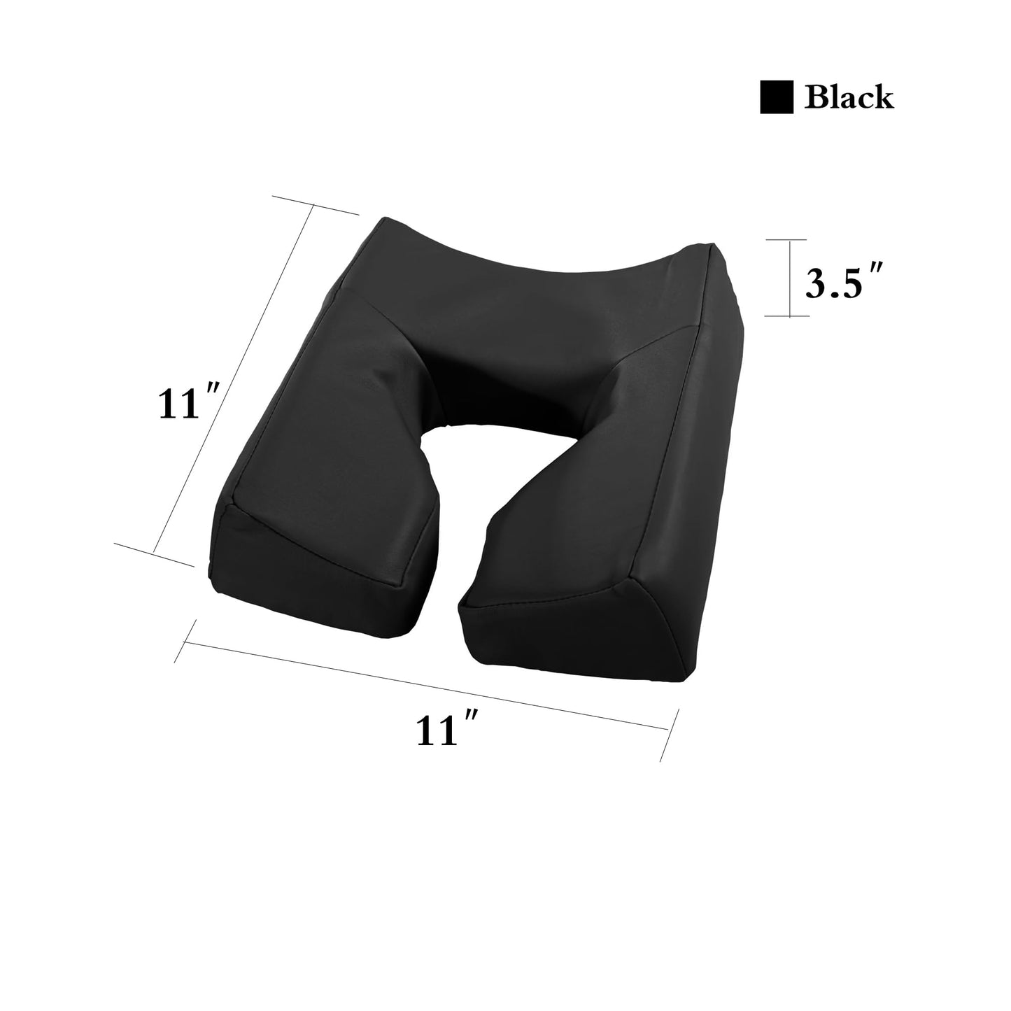 Master Massage Massage Patented Memory Foam Ergonomicdream Face Cushion Pillow Headrest, Black