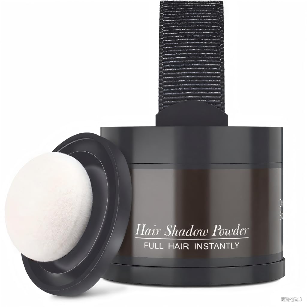 gowwim Hairline Powder(Dark Brown) Hair Root Dye, Instantly Hair Color Shadow Cover Gray Hair Root, Hair Touch-Up, Thin Hair Powder 4 g