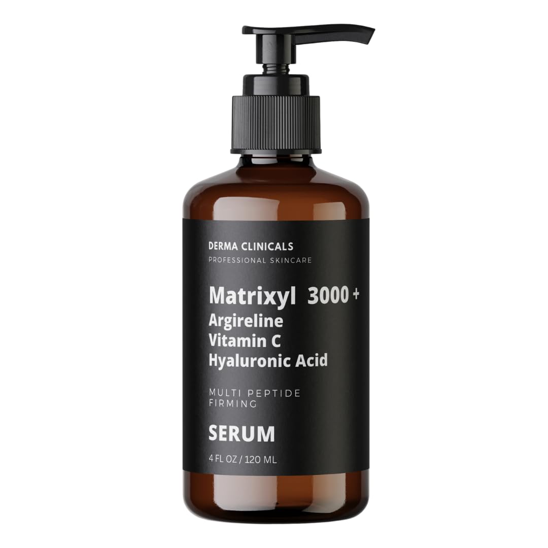 Anti-Aging Face Serum with Matrixyl 3000, Argireline & Vitamin C - 4oz Multi-Peptide Formula