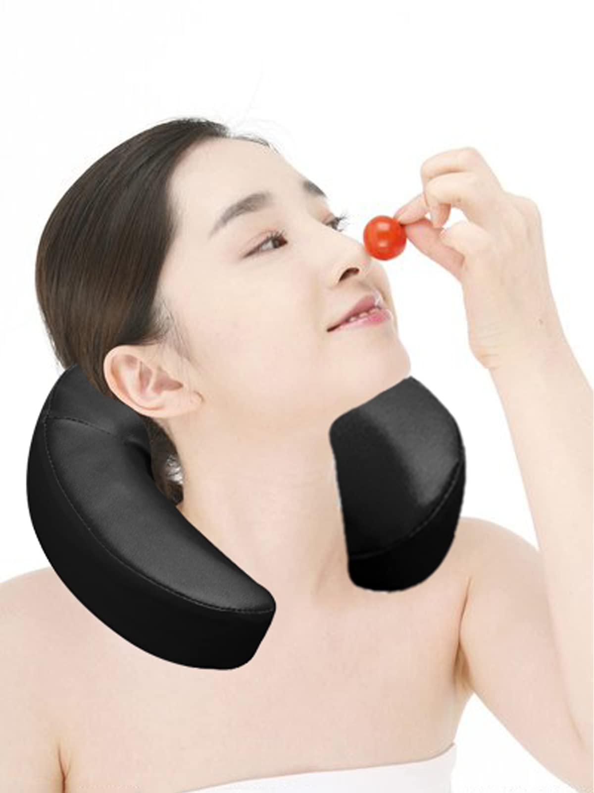 HOINCO Massage Face Cradle Cushion Universal Headrest Face Rest Neck Head Cushion for Massage Chairs Spa Bed (Black)