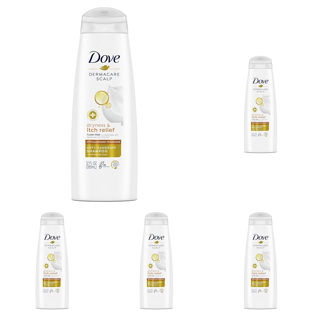 Anti-Dandruff Shampoo for Dryness & Itch Relief - Dove Dermacare Scalp, 3 Bottles (12 FL OZ Each)