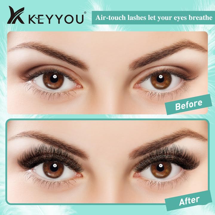 DIY Lash Extension Kit - 280 Soft Cluster Lashes, 100D Curl, Easy Application with Bond & Seal