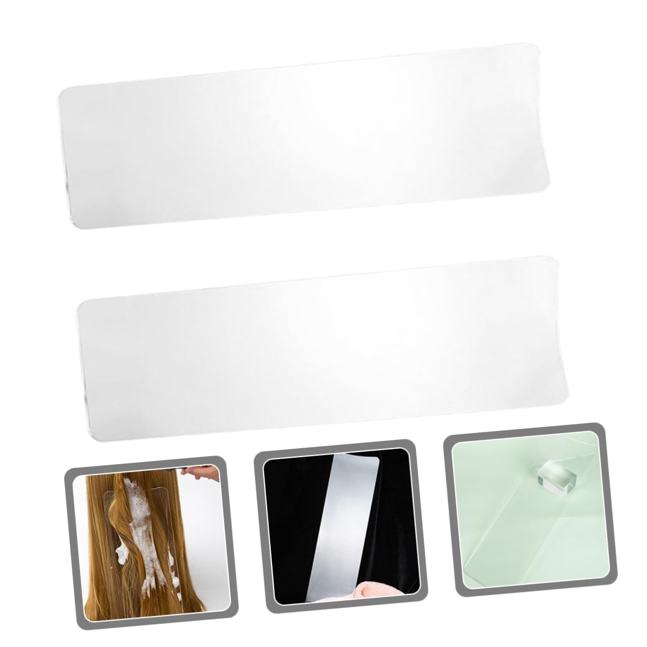 Beatifufu 2Pcs Clear Hair Highlighting Board Dye Paddle Professional Hair Coloring Tool Highlighting Foil Board for Salon and Home Use Non Tooth Design for Easy Application