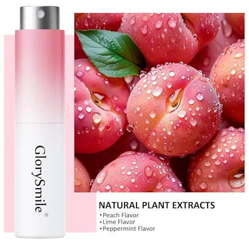 Oral Breath Spray, Mouth Spray Breath Fresheners, Adult Bad Breath Relief, Hours of Freshness - Natural Plant Extracts, 0 Alcohol - Compact & Portable 3-Pack - 3 Flavors (Mint/Peach/Lemon)