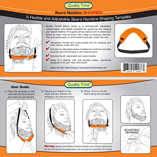 Beard Neckline Shaper Guide - Hands-Free Adjustable Template for DIY Haircuts