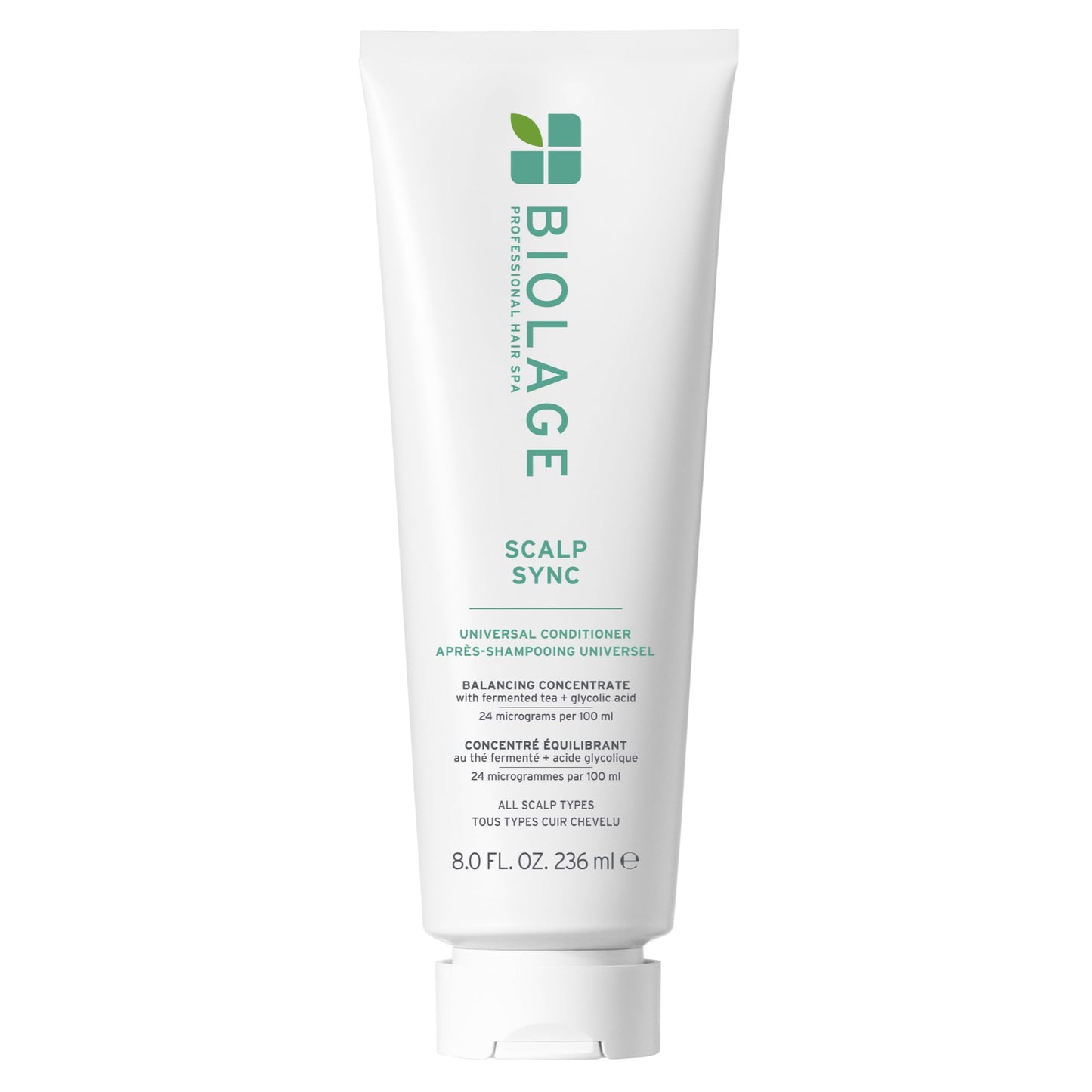 Biolage Scalp Sync Universal Conditioner - Nourishing & Hydrating for All Scalp Types, Lightweight Conditioning, Fermented Tea Blend & Glycolic Acid, Vegan & Paraben-Free, 8 Fl Oz, packaging may vary
