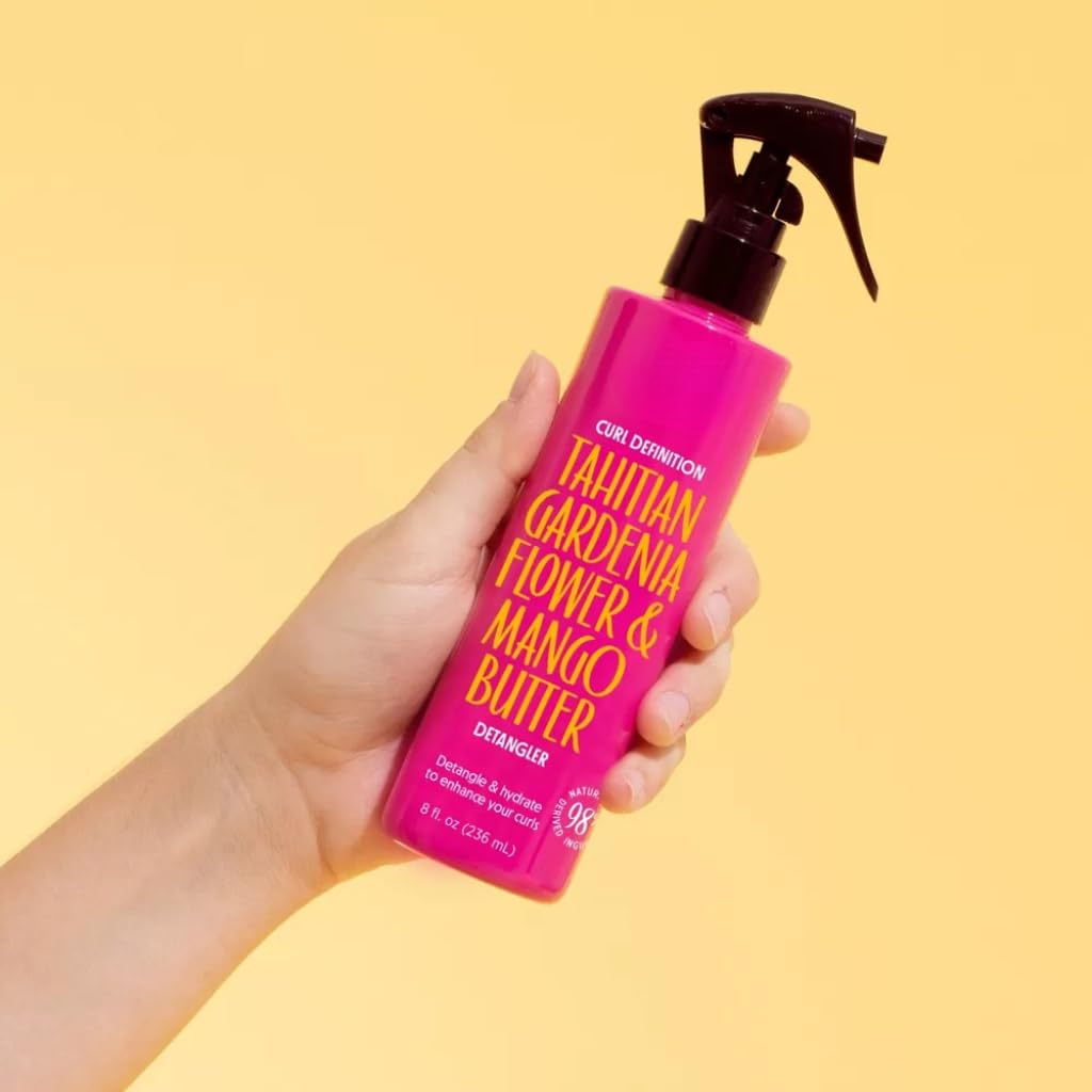 Your Not Mother Hair Detangler Spray – 8 oz with Tahitian Gardenia & Mango Butter – Smooths, Softens & Detangles Knots – Lightweight Leave-In Formula for All Hair Types, Sulfate-Free, No Rinse