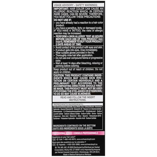 Schwarzkopf Color Ultime Hair Color, 1.4 Sapphire Black, 1 Application - Permanent Black Hair Dye for Vivid Color Intensity and Fade-Resistant Shine up to 10 Weeks