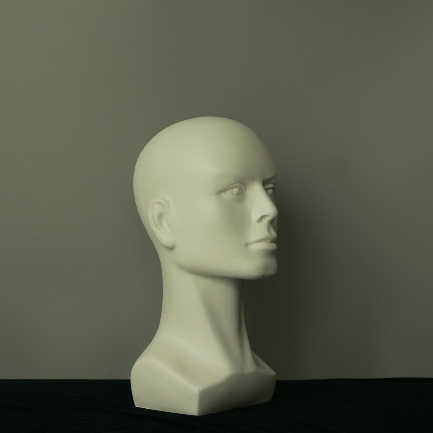 KimRuima Male Mannequin Head for Wigs Hats Sunglasses (White, 1PCS)