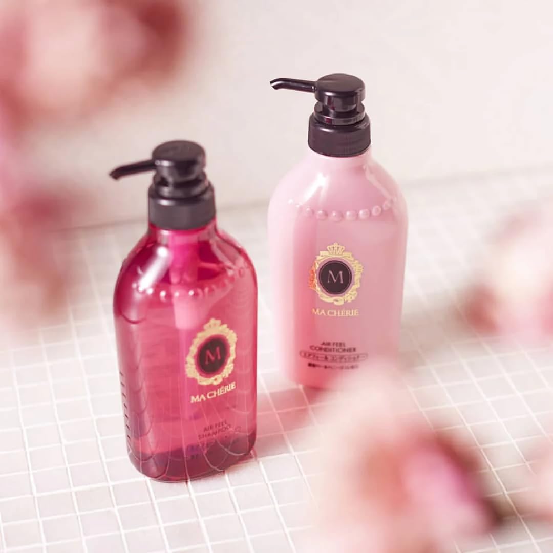 Japanese MaCherie Air Feel Shampoo and Conditioner Hair Care Set, For Voluminous & Silky Hair 450ml+450g