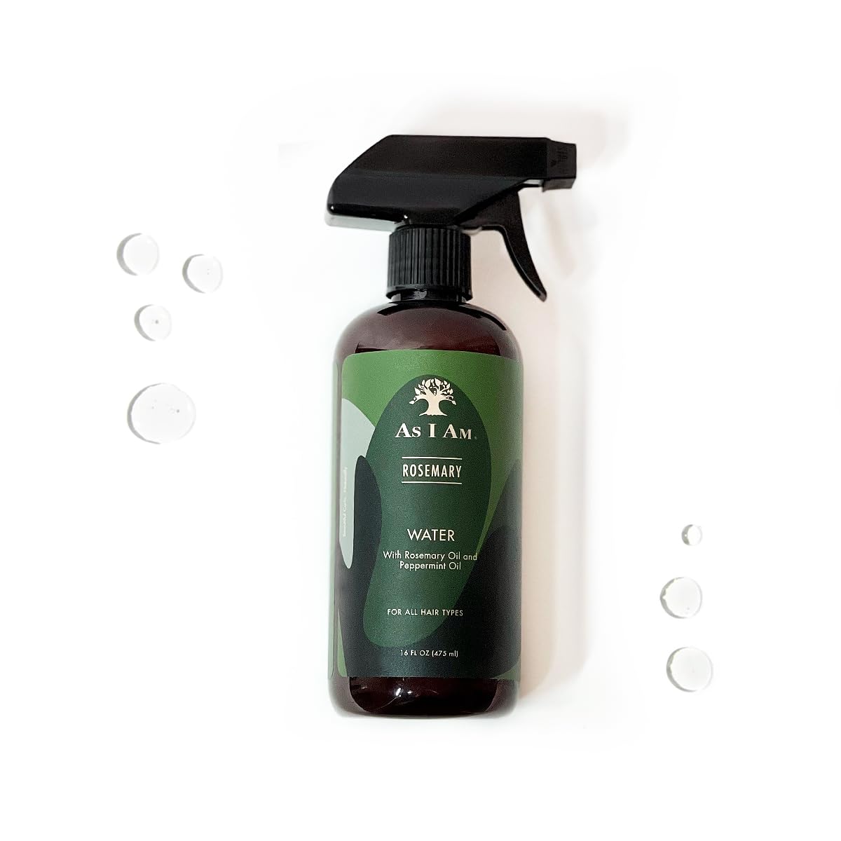 As I Am Rosemary Water 16 oz - Scalp Treatment for Hair Density - with Biotin & Saw Palmetto