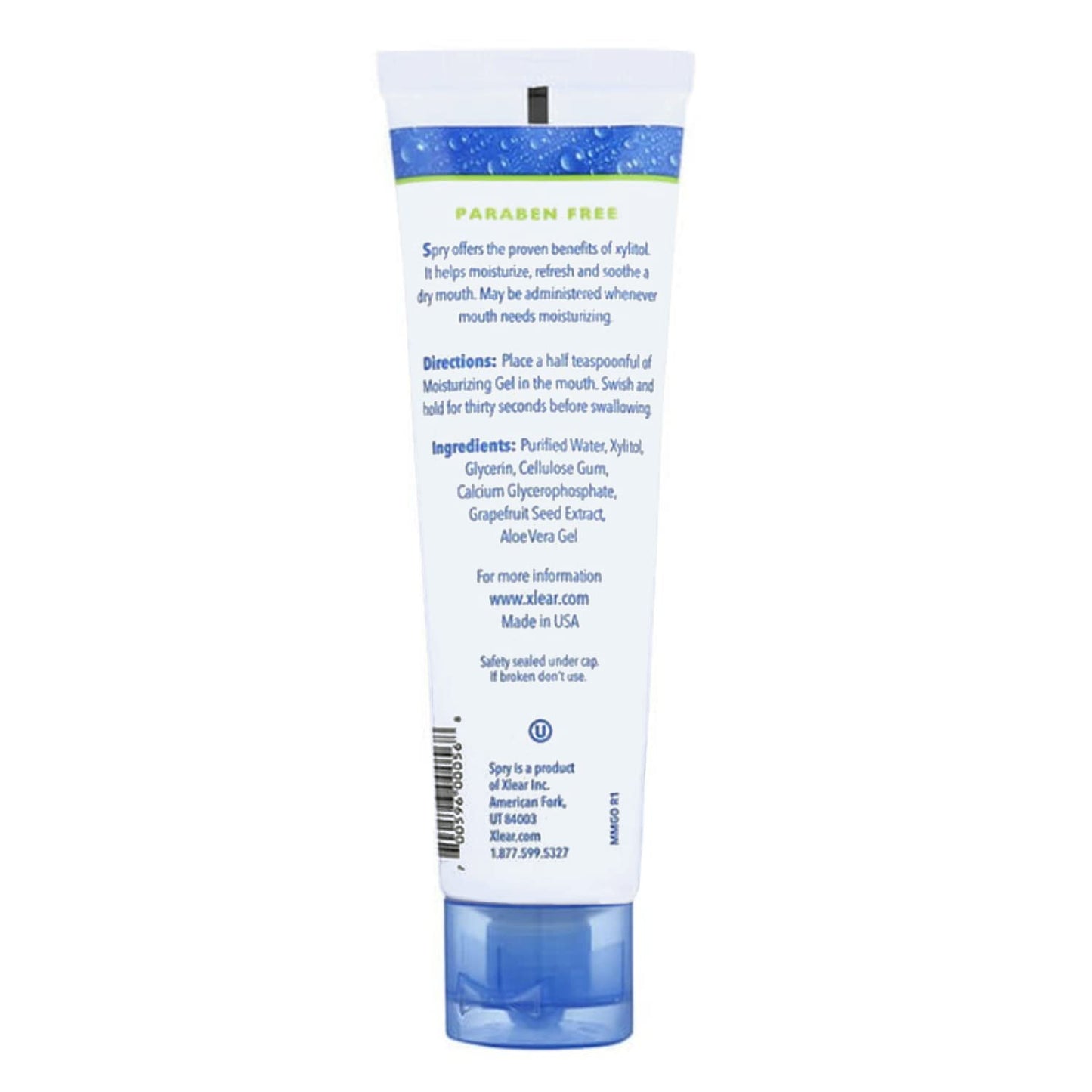 Spry Natural Xylitol Dry Mouth Relief Gel - Long Lasting, Mint-Free, Sugar-Free Moisturizer, Stimulate Saliva Flow and Stop Bad Breath, Original Flavor, 2 oz