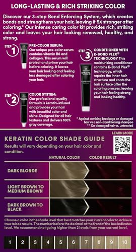 Schwarzkopf Keratin Color Permanent Hair Color, 1.8 Ruby Noir, 1 Application - Professionally Inspired Permanent Hair Dye, for up to 80% Less Breakage vs Untreated Hair and up to 100% Gray Coverage