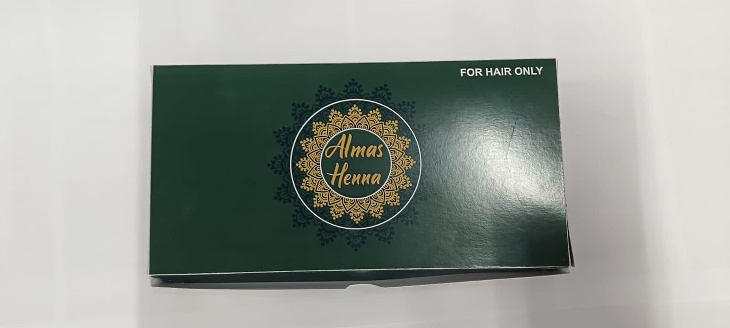 ALMAS Henna Cones / tubes 100% natural, ready to use paste hair color hair dye-reddish brown color for women, 3 PACK, 30g Each
