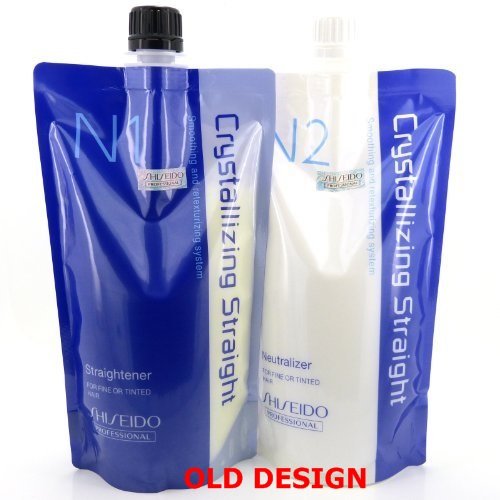 N1+2 Shiseido Professional Crystallizing Hair Straightener Rebonding + Neutralizing Emulsion for Natural to sensitized(old version : fine or tinted hair) 400ml+400ml