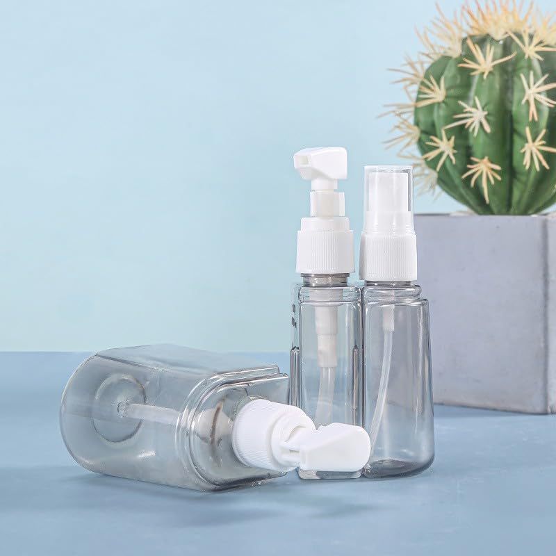 Prinaight 4 Piece Clear Travel Toiletries Liquid Bottle Set for Airport Hand Luggage Case (Green)