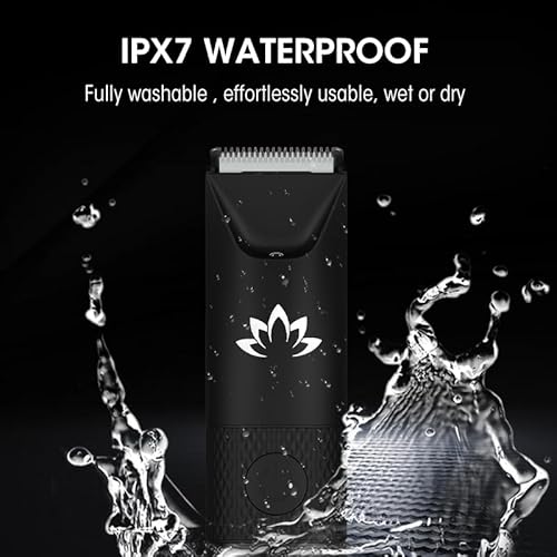 Manscape Trimmer for Men - Electric Body Hair Trimmer with Light, IPX7 Waterproof Electric Razor for Balls/Pubic/Groin/Legs/Chest Hair Removal, Lightweight with LED Display, Gifts for Him Dad