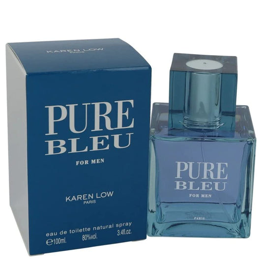 Karen Low Pure Blue 3.4 oz Eau de Toilette Spray for Men - Fresh & Invigorating Fragrance