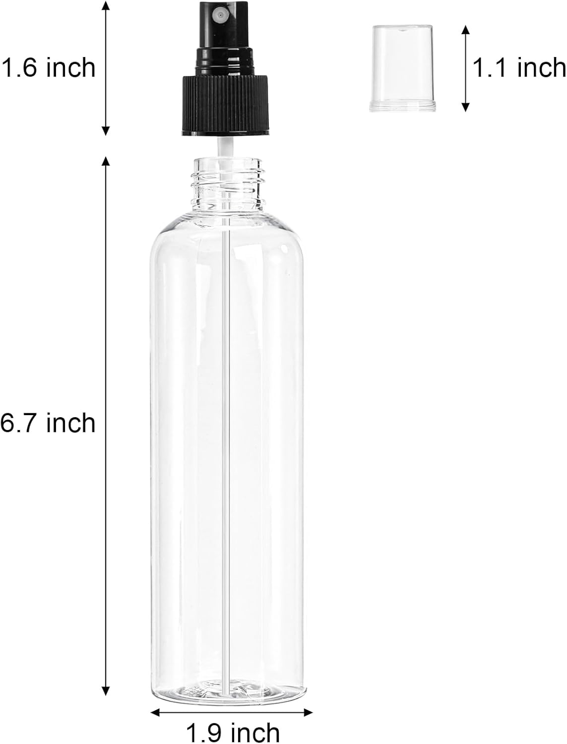 16 Pack 8 oz Clear Plastic Spray Bottles - Fine Mist Sprayers for Essential Oils & Travel
